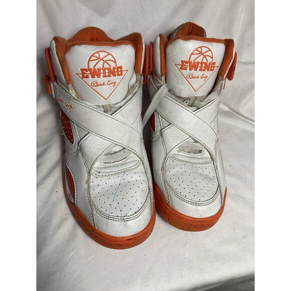 PATRICK EWING ATHLETICS ROGUE #33 Orange & White Men’s Size 7 Basketball Sneaker - Picture 3 of 12
